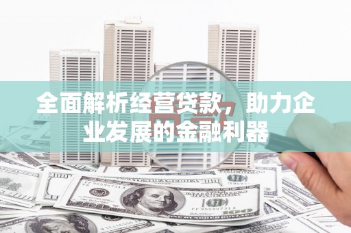 玉门全面解析经营贷款，助力企业发展的金融利器