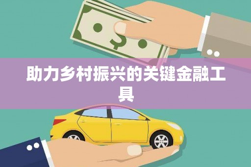 玉门助力乡村振兴的关键金融工具