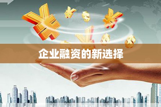 玉门企业融资的新选择