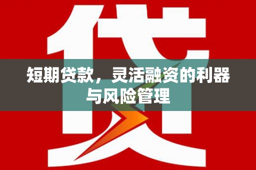 玉门短期贷款，灵活融资的利器与风险管理