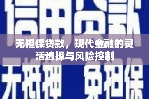 玉门无担保贷款，现代金融的灵活选择与风险控制