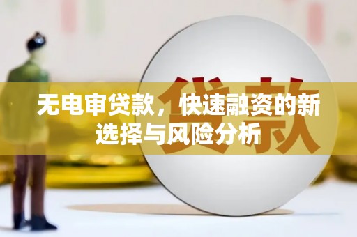 玉门无电审贷款，快速融资的新选择与风险分析