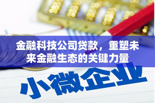 玉门金融科技公司贷款，重塑未来金融生态的关键力量