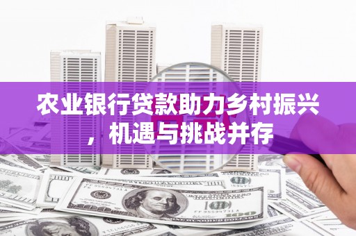 玉门农业银行贷款助力乡村振兴，机遇与挑战并存