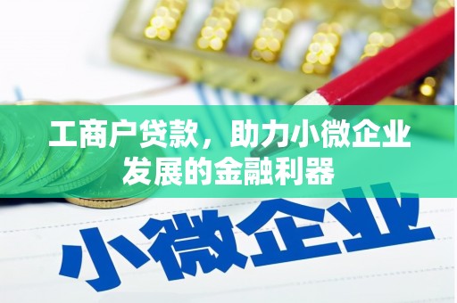 玉门工商户贷款，助力小微企业发展的金融利器