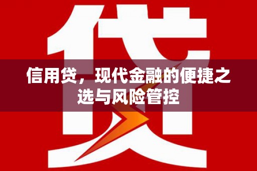 玉门信用贷，现代金融的便捷之选与风险管控