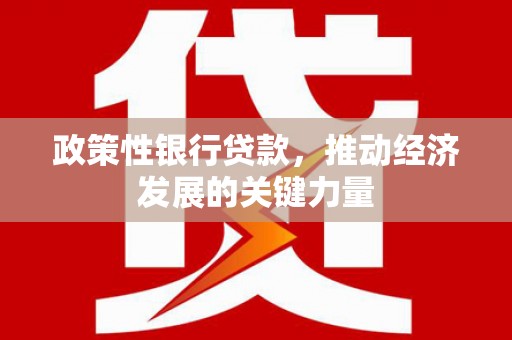 玉门政策性银行贷款，推动经济发展的关键力量