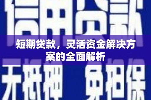 玉门短期贷款，灵活资金解决方案的全面解析